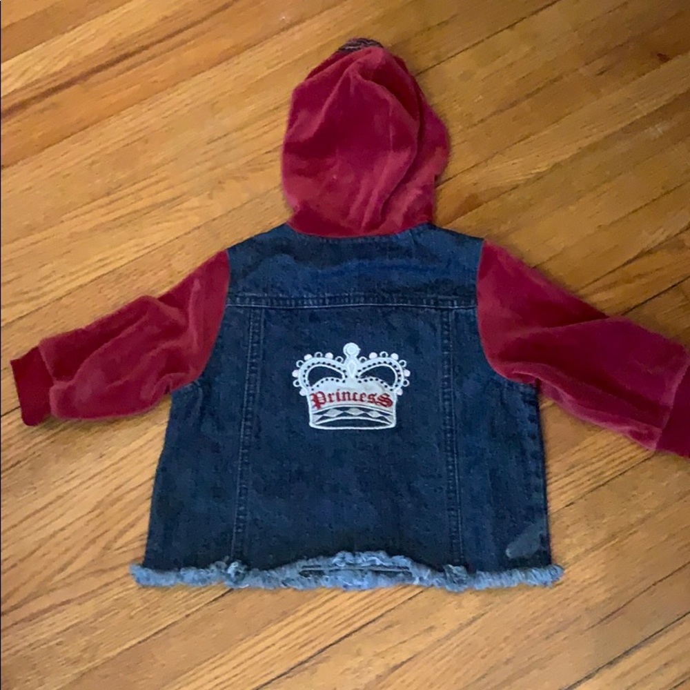 Absolutely adorable denim/velour princess jacket